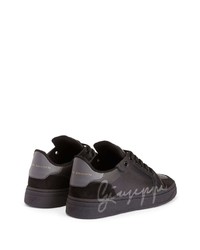 Baskets basses en cuir noires Giuseppe Zanotti