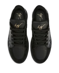 Baskets basses en cuir noires Giuseppe Zanotti