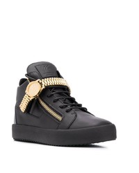 Baskets basses en cuir noires Giuseppe Zanotti