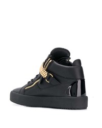 Baskets basses en cuir noires Giuseppe Zanotti