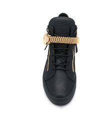 Baskets basses en cuir noires Giuseppe Zanotti