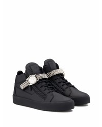 Baskets basses en cuir noires Giuseppe Zanotti