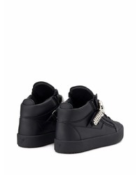 Baskets basses en cuir noires Giuseppe Zanotti