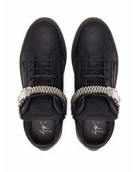 Baskets basses en cuir noires Giuseppe Zanotti