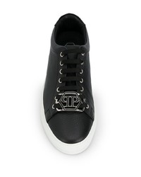 Baskets basses en cuir noires Philipp Plein