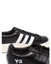 Baskets basses en cuir noires Y-3