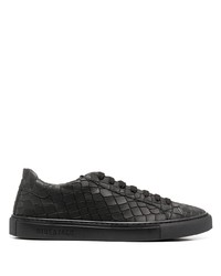 Baskets basses en cuir noires Hide&Jack