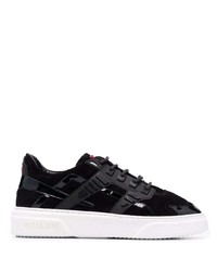 Baskets basses en cuir noires Hide&Jack