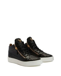 Baskets basses en cuir noires Giuseppe Zanotti