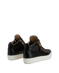 Baskets basses en cuir noires Giuseppe Zanotti