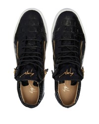 Baskets basses en cuir noires Giuseppe Zanotti