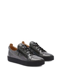 Baskets basses en cuir noires Giuseppe Zanotti