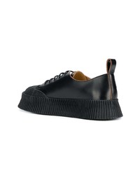 Baskets basses en cuir noires Jil Sander