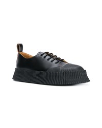 Baskets basses en cuir noires Jil Sander