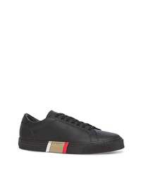 Baskets basses en cuir noires Burberry