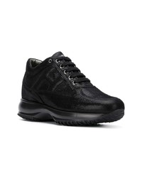 Baskets basses en cuir noires Hogan