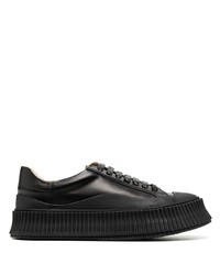 Baskets basses en cuir noires Jil Sander