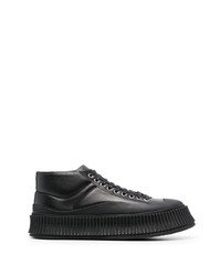 Baskets basses en cuir noires Jil Sander