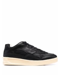 Baskets basses en cuir noires Jil Sander