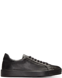 Baskets basses en cuir noires Jil Sander