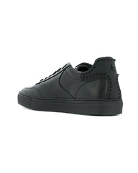 Baskets basses en cuir noires Philipp Plein