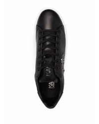 Baskets basses en cuir noires Karl Lagerfeld