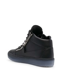 Baskets basses en cuir noires Giuseppe Zanotti