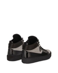 Baskets basses en cuir noires Giuseppe Zanotti