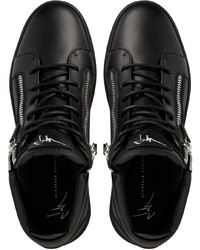 Baskets basses en cuir noires Giuseppe Zanotti