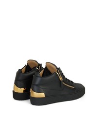 Baskets basses en cuir noires Giuseppe Zanotti