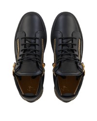 Baskets basses en cuir noires Giuseppe Zanotti