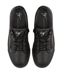 Baskets basses en cuir noires Giuseppe Zanotti