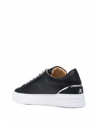 Baskets basses en cuir noires Philipp Plein