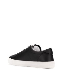 Baskets basses en cuir noires Moncler