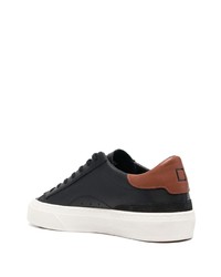 Baskets basses en cuir noires D.A.T.E