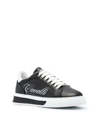 Baskets basses en cuir noires Roberto Cavalli