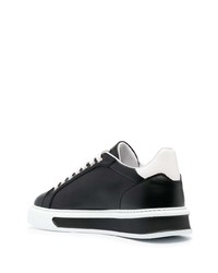 Baskets basses en cuir noires Roberto Cavalli