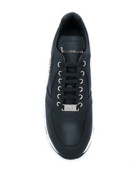 Baskets basses en cuir noires Billionaire