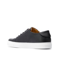 Baskets basses en cuir noires Collegium