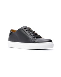 Baskets basses en cuir noires Collegium