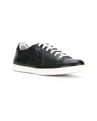 Baskets basses en cuir noires Emporio Armani