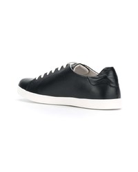 Baskets basses en cuir noires Emporio Armani