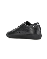 Baskets basses en cuir noires Leather Crown