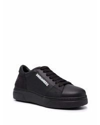 Baskets basses en cuir noires DSQUARED2