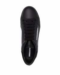 Baskets basses en cuir noires DSQUARED2