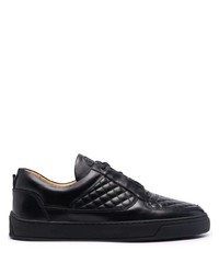 Baskets basses en cuir noires Leandro Lopes