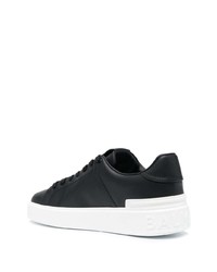 Baskets basses en cuir noires Balmain