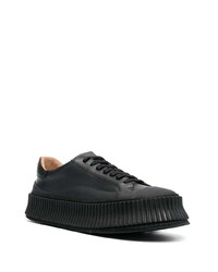 Baskets basses en cuir noires Jil Sander