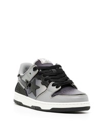 Baskets basses en cuir noires A Bathing Ape