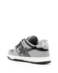 Baskets basses en cuir noires A Bathing Ape